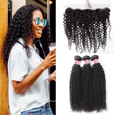 curly-hair-3-bundles with frontal