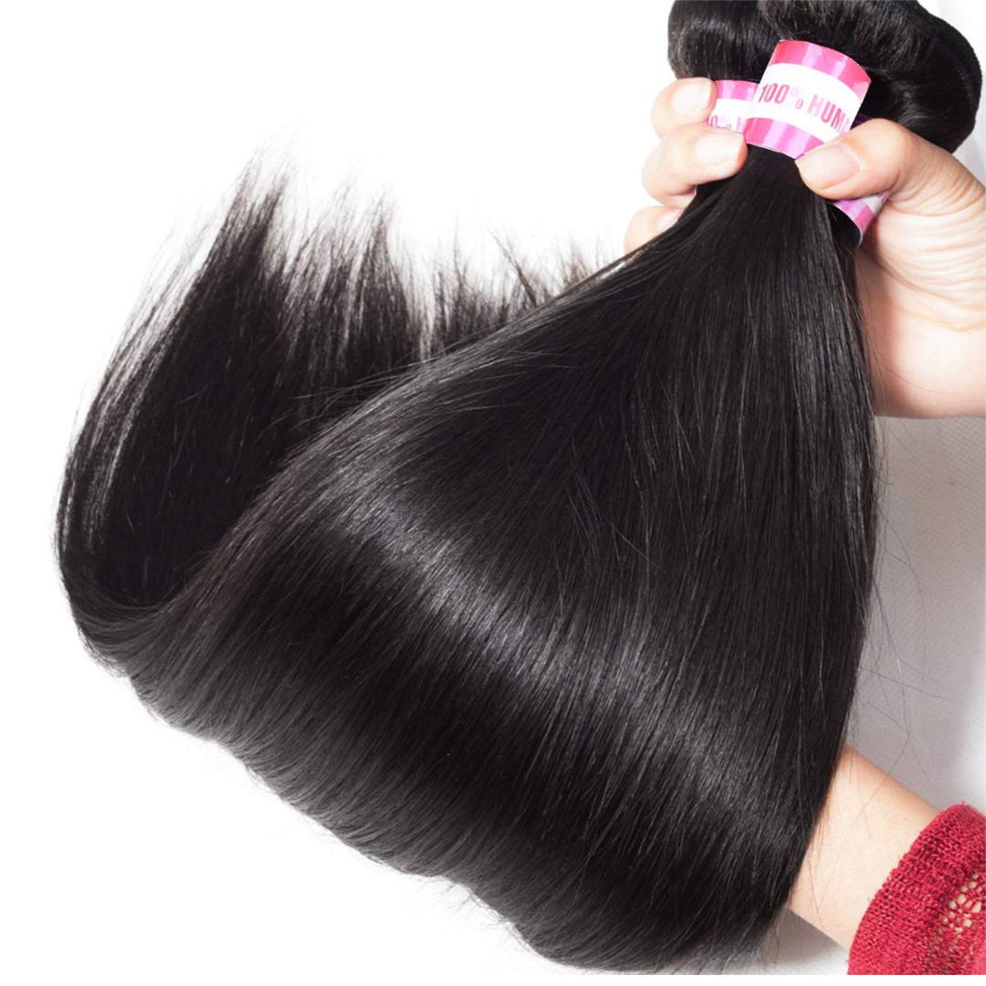 VGIRL Mink Brazilian Hair One Bundle 12 Inch Straight Human Hair Bundle 100% Unprocessed Human Hair Natural Color-0